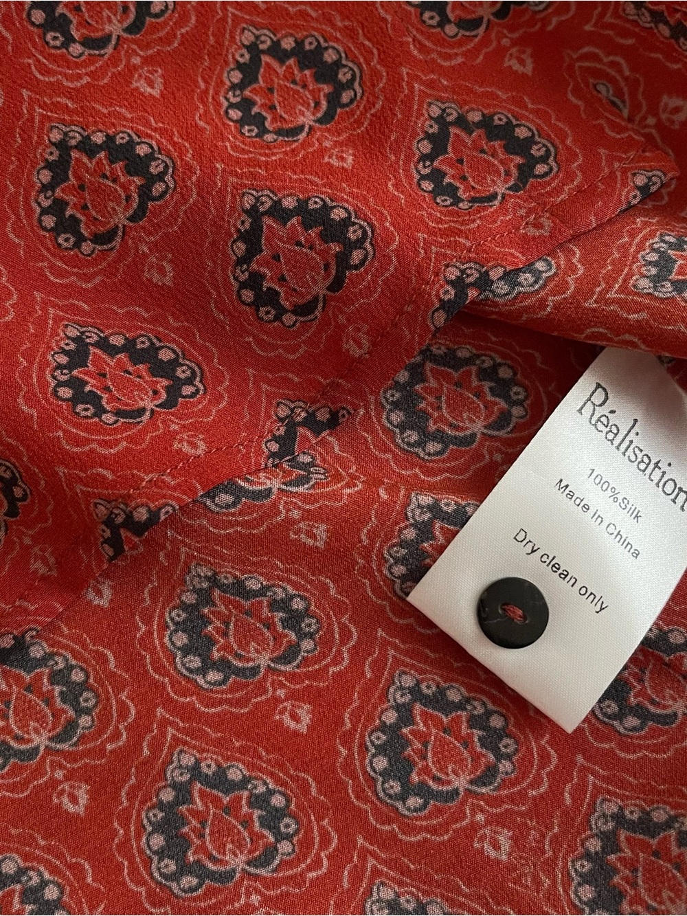 Réalisation Par The Cecile Red Floral Silk Mini Dress Size XS - Picture 14 of 15